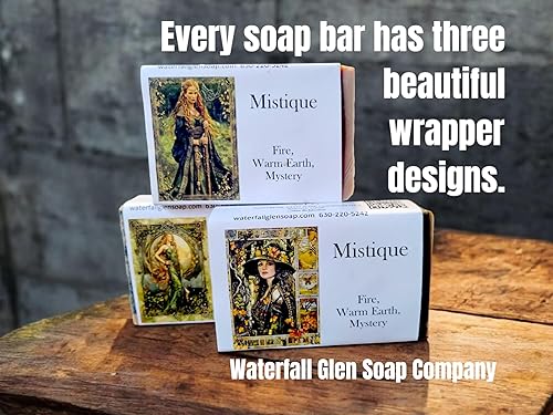 Miniatura 7 de WFG WATERFALL GLEN SOAP COMPANY, LLC, Mistique, sándalo, pachulí y especias jabón de baño, jabón corporal, jabón vegano natural enriquecido con