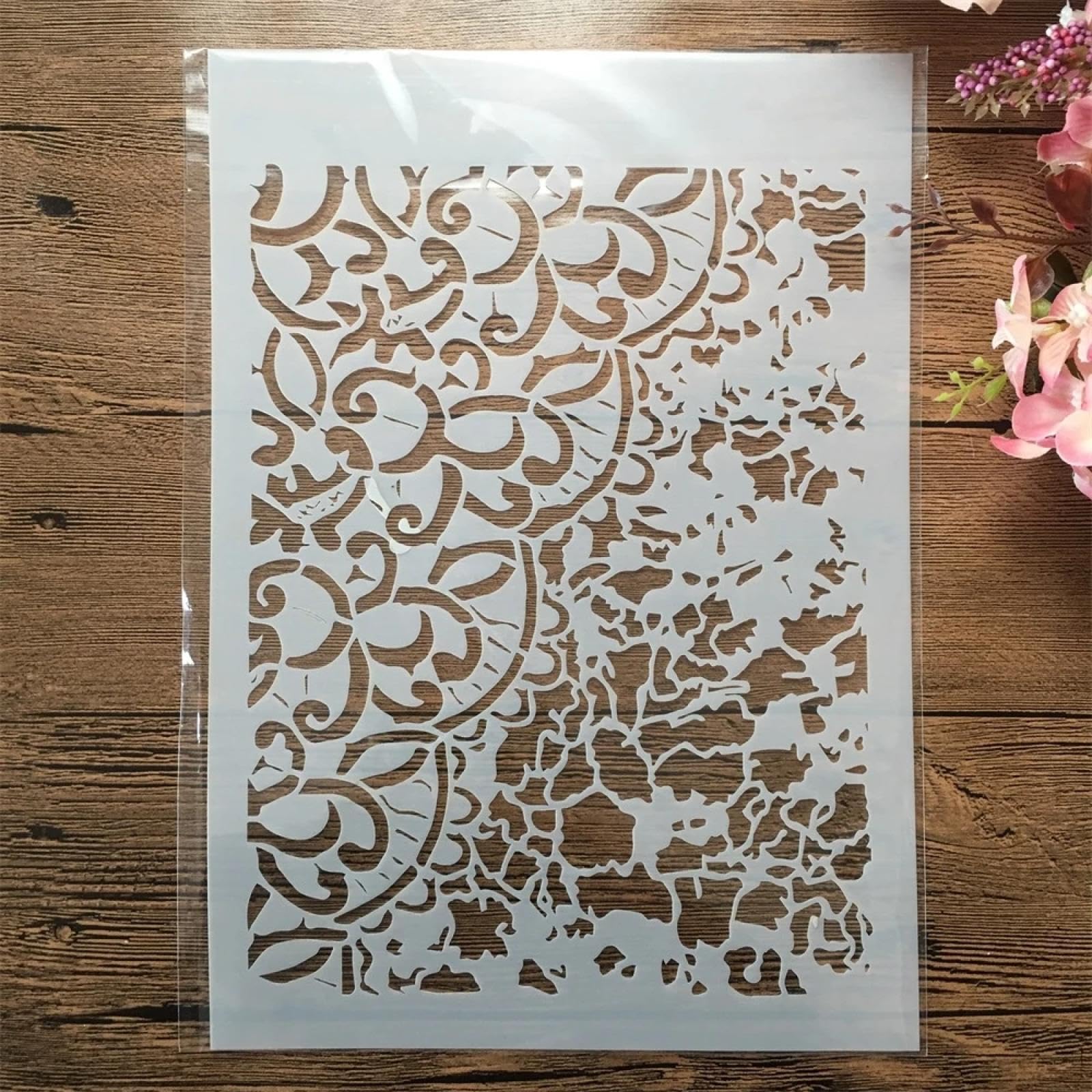 Pochoirs pour peinture A4 motif feuilles pour relooker vos meubles et murs