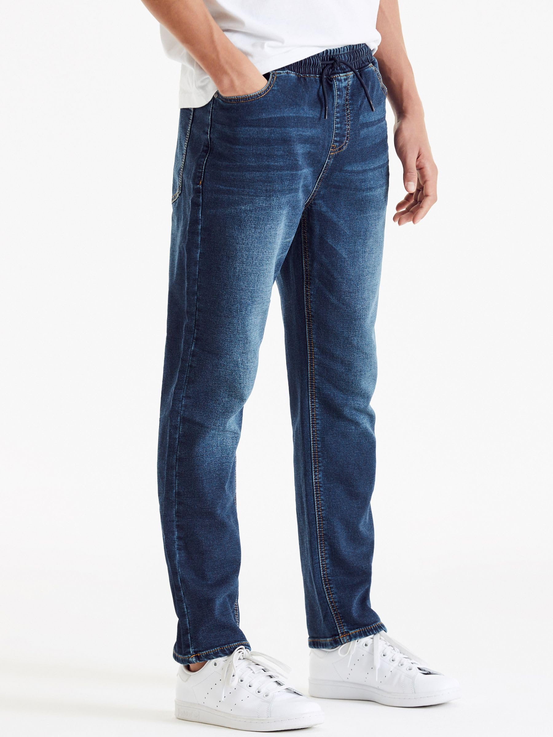 NEXT Ragazzo Jeans Elasticizzati con Elastico in Vita e vestibilità Regular