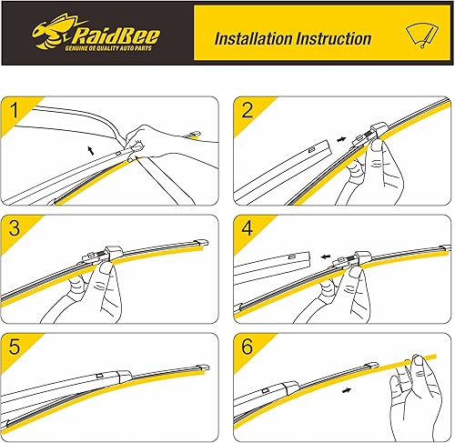 Miniatura 8 de Escobillas limpiaparabrisas OEM, juego de 3 escobillas limpiaparabrisas silenciosas de repuesto para automóviles para VW Volkswagen 2015-2020