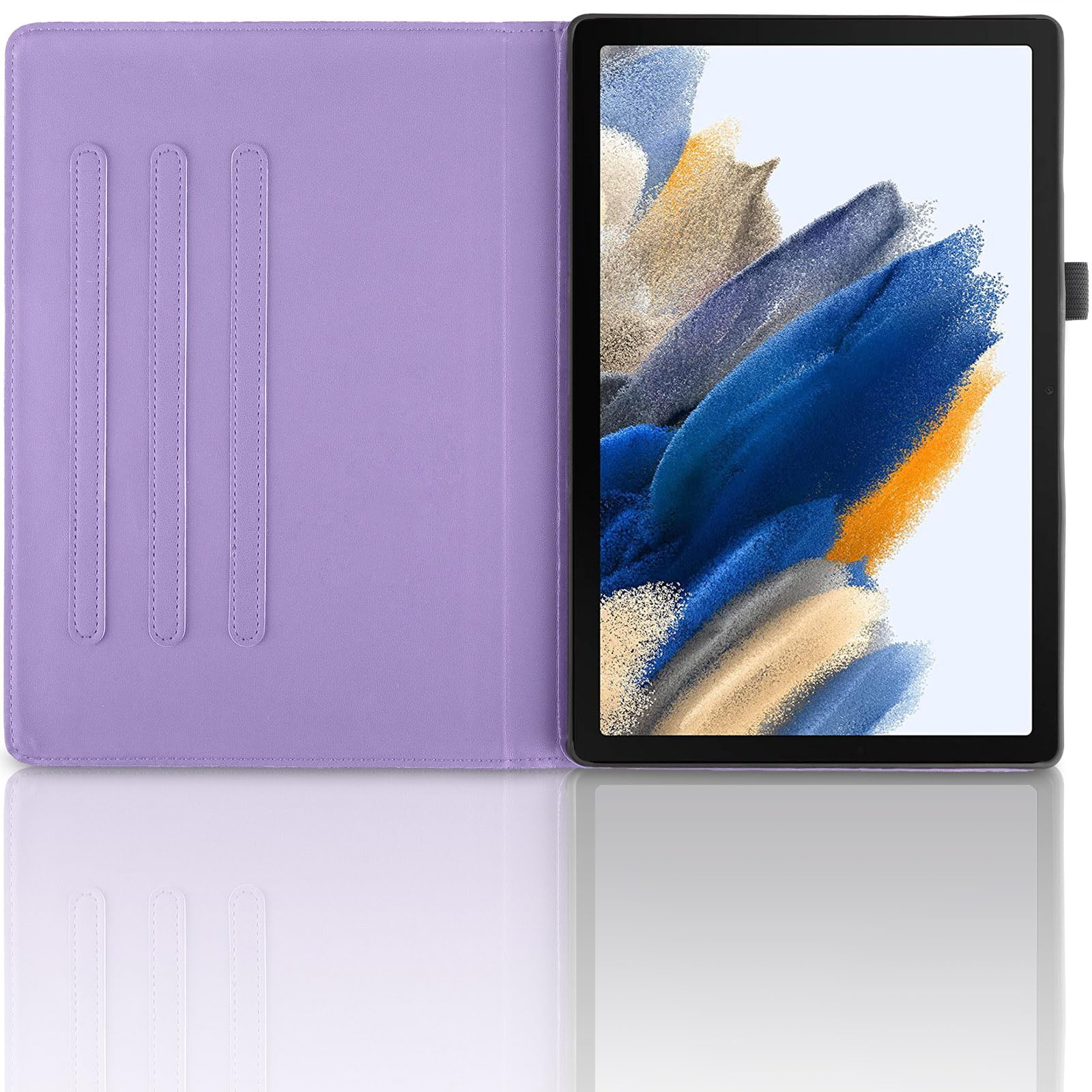 Case for Lenovo Tab M10 Plus 3rd Gen 10.6 Inch 2022 TB125/TB128 PU Leather Flip Tablet Cover 360° Rotating Multi-Angle Stand Function Tree of Life Rotating Protective Cover Case Purple - 3