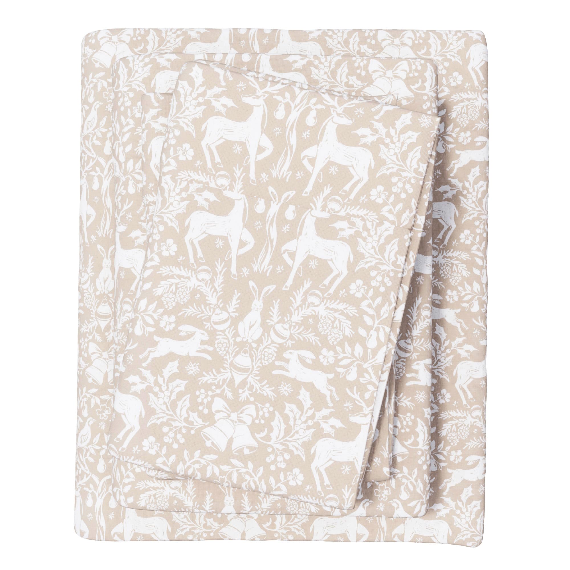 Great Bay Home Christmas Flannel Sheet Set Full Size - 100% Turkish Cotton, Double-Brushed, Winter Bed Sheets - Ultra-Soft, Cozy, 4-Piece Holiday Bedding Set (Reflections) โ image 1