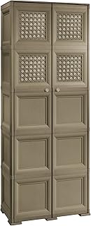 Tontarelli Omnimodus Armadio 5 Moduli 6 Ante Lisce 4 Traforate, Wengè, 79x47x203 cm, plastica