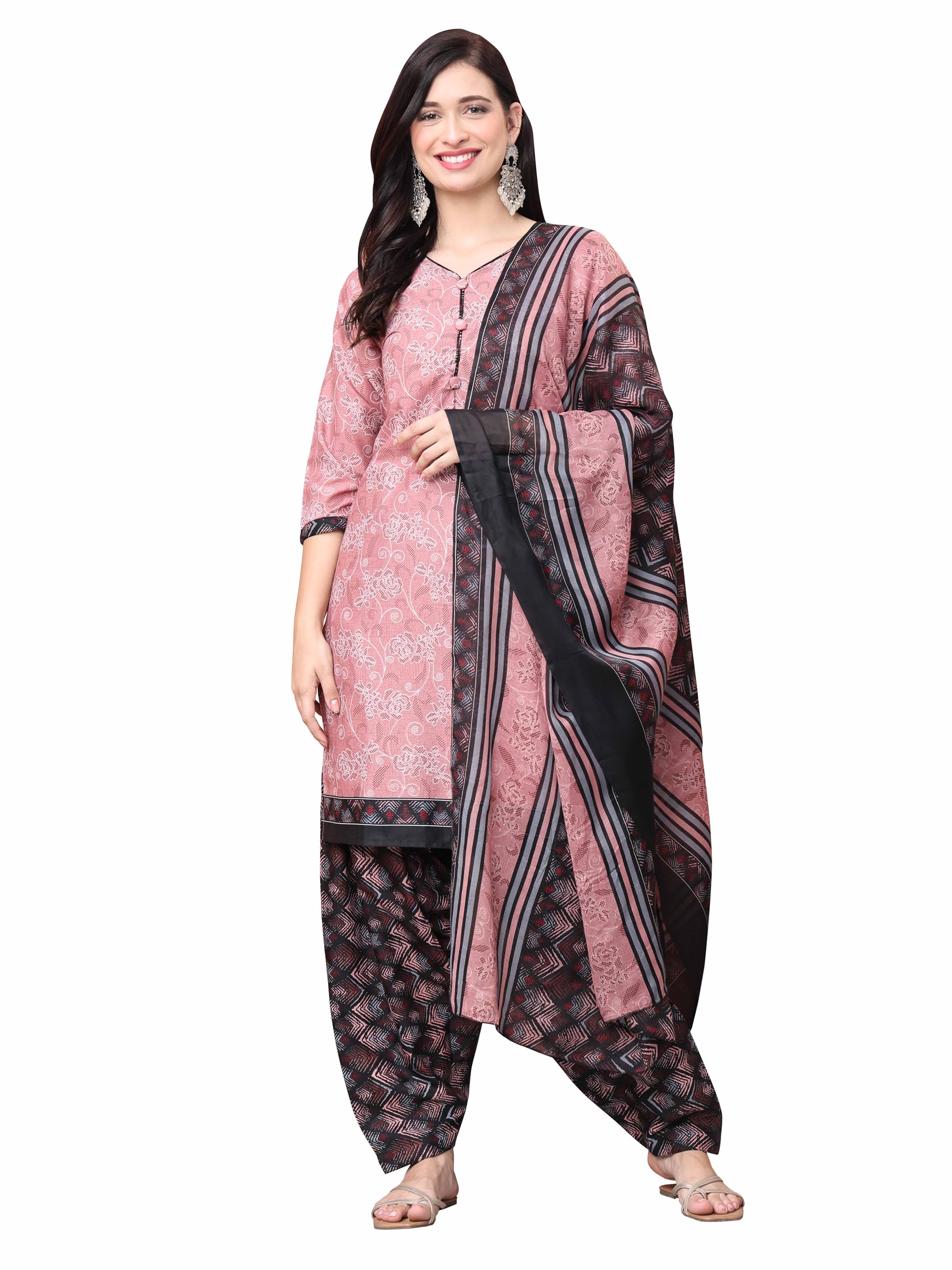 Women's Cotton Blend Salwar Suit Set