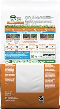 Scotts Turf Builder Grass Seed Bermudagrass, 4 lbs. | Lawn Seed with Grass Fertilizer and Soil Improver, Drought-Tolerant, Covers up to 4,000 sq. ft.
