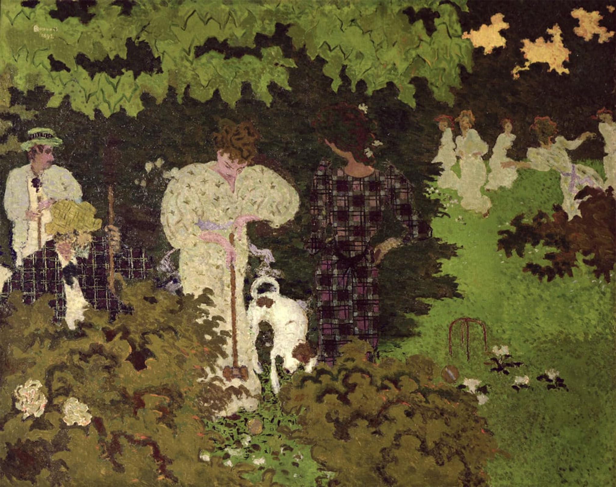 POSTERIIk Vintage Art Print Images Pictures Print or a Round of Croquet by Pierre Bonnard Modern Colour Posters for Office Home Decor 60x90cm