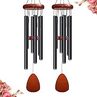 Vista 31 de Campanas de viento grandes de aluminio de 37 pulgadas para crear una atmósfera Zen, adecuadas para decoración de exteriores, jardín, patio. Campanas