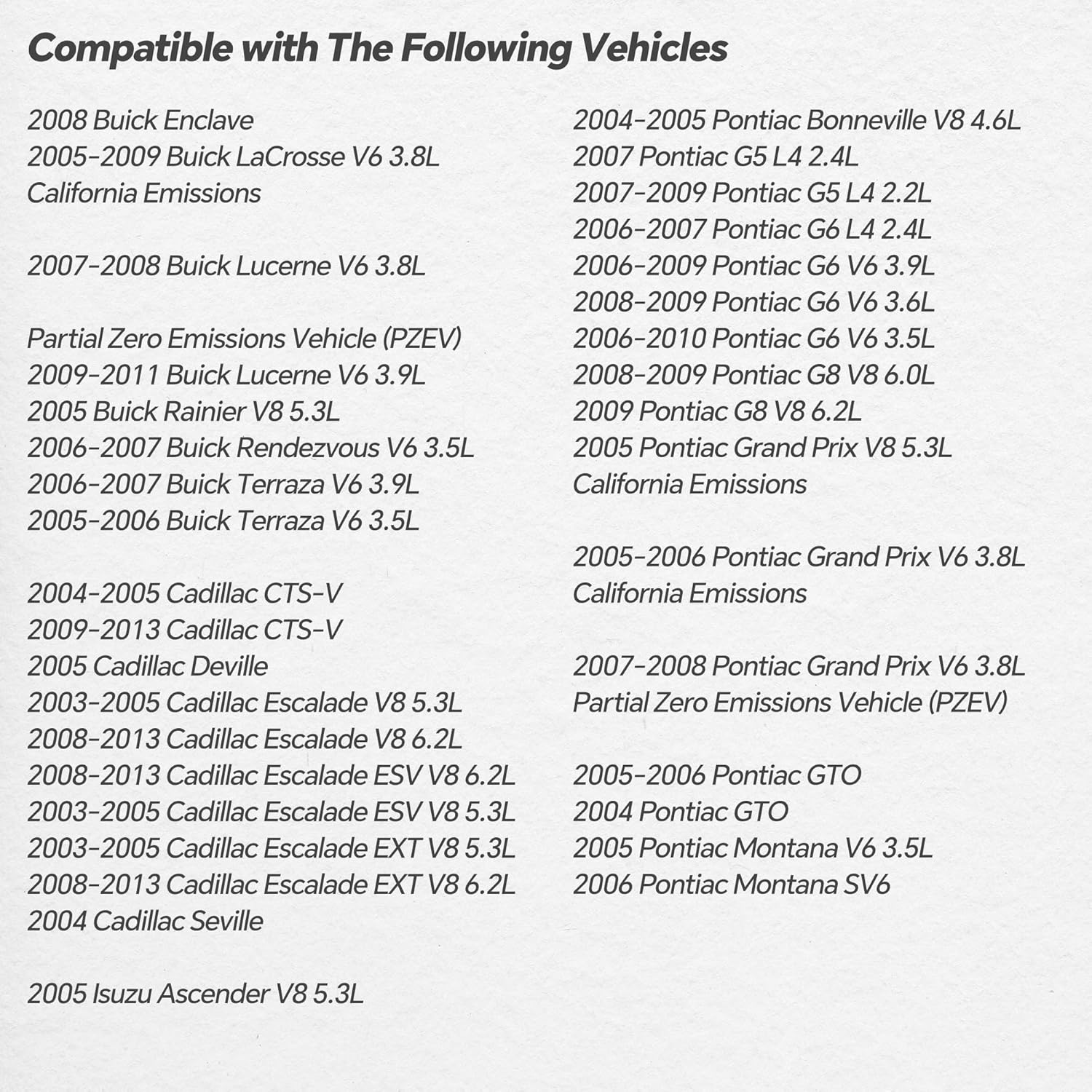 234-4668 Oxygen Sensor Upstream or Downstream O2 Sensor Compatible with Buick Rainier, Cadillac Escalade, Chevy Impala/Suburban, GMC Sierra/Yukon, Pontiac G6/G8 Replaces SG1857 2PCS