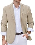 Men's Casual Blazer Two Button Sport Coats Lightweight Printed Lining Suit Jacket