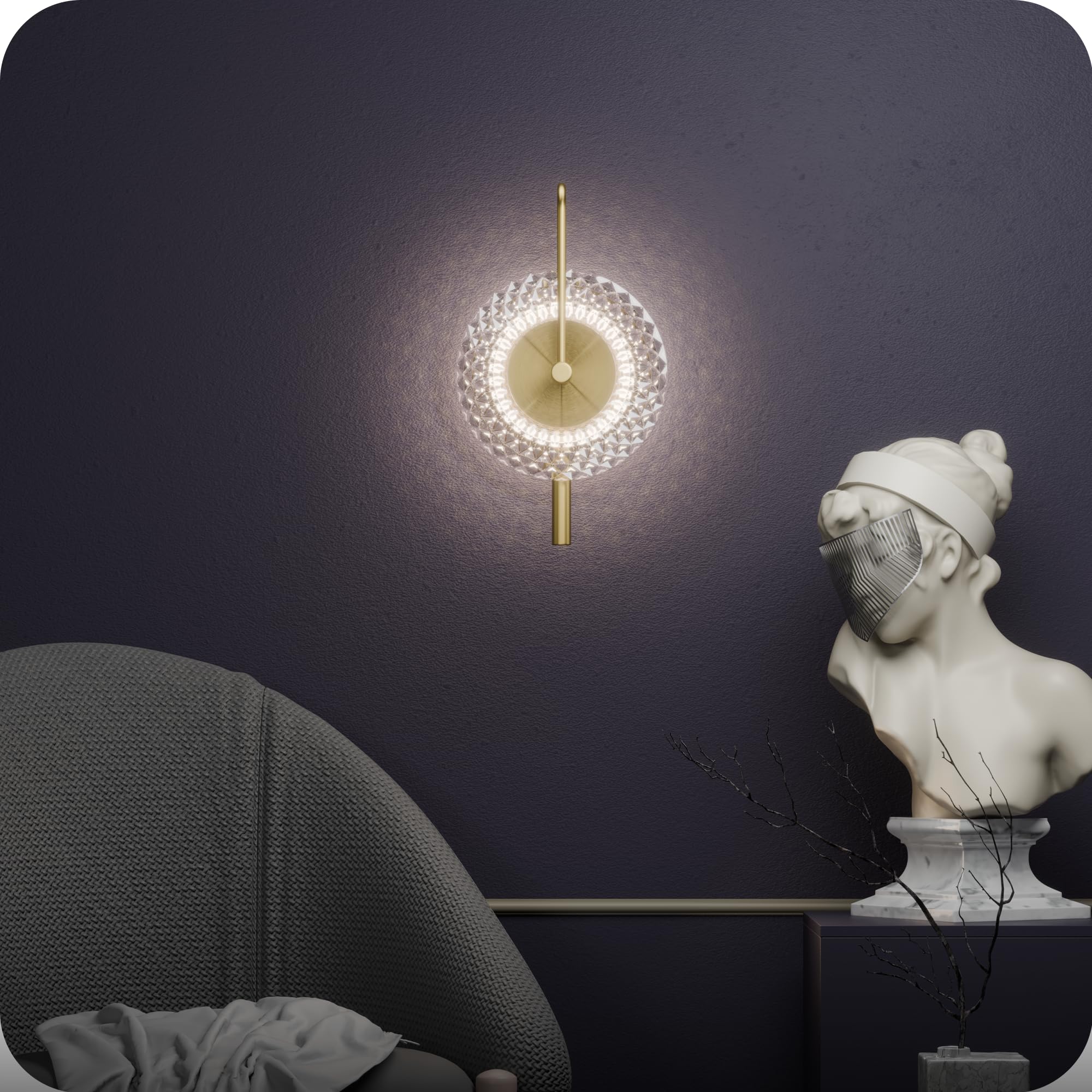 Auric Twist Wall Light - Gold Modern Sconce -11