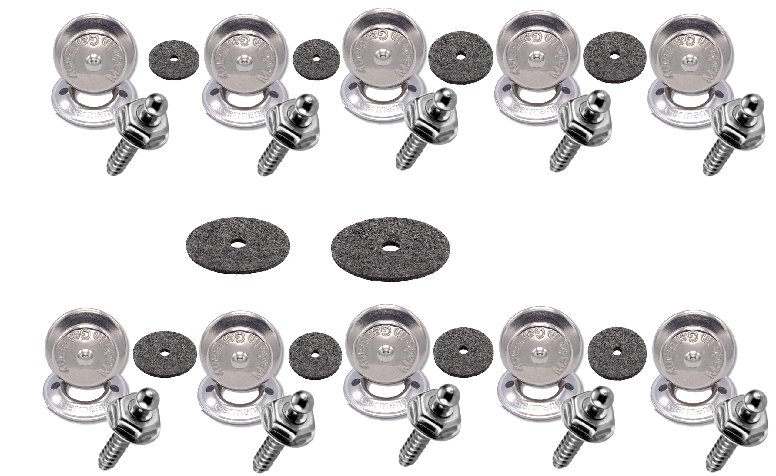 LOXX 10 Sets Strap Lock System for Guitar, Bass, Boat, Yacht, RV