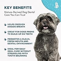 Vista 3 de BestLife4Pets Suplemento para el cuidado dental de la salud bucal para perros, removedor de sarro de placa, control de estomatitis y gingivitis