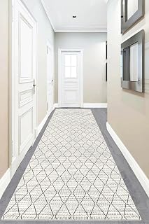 Pelangi Geometrik Karo Kilim Desen Gold Dijital Baskı Yıkanabilir Kaymaz Taban Modern Salon Halısı ve Yolluk, Bej 100 x 300, 9555625111003007