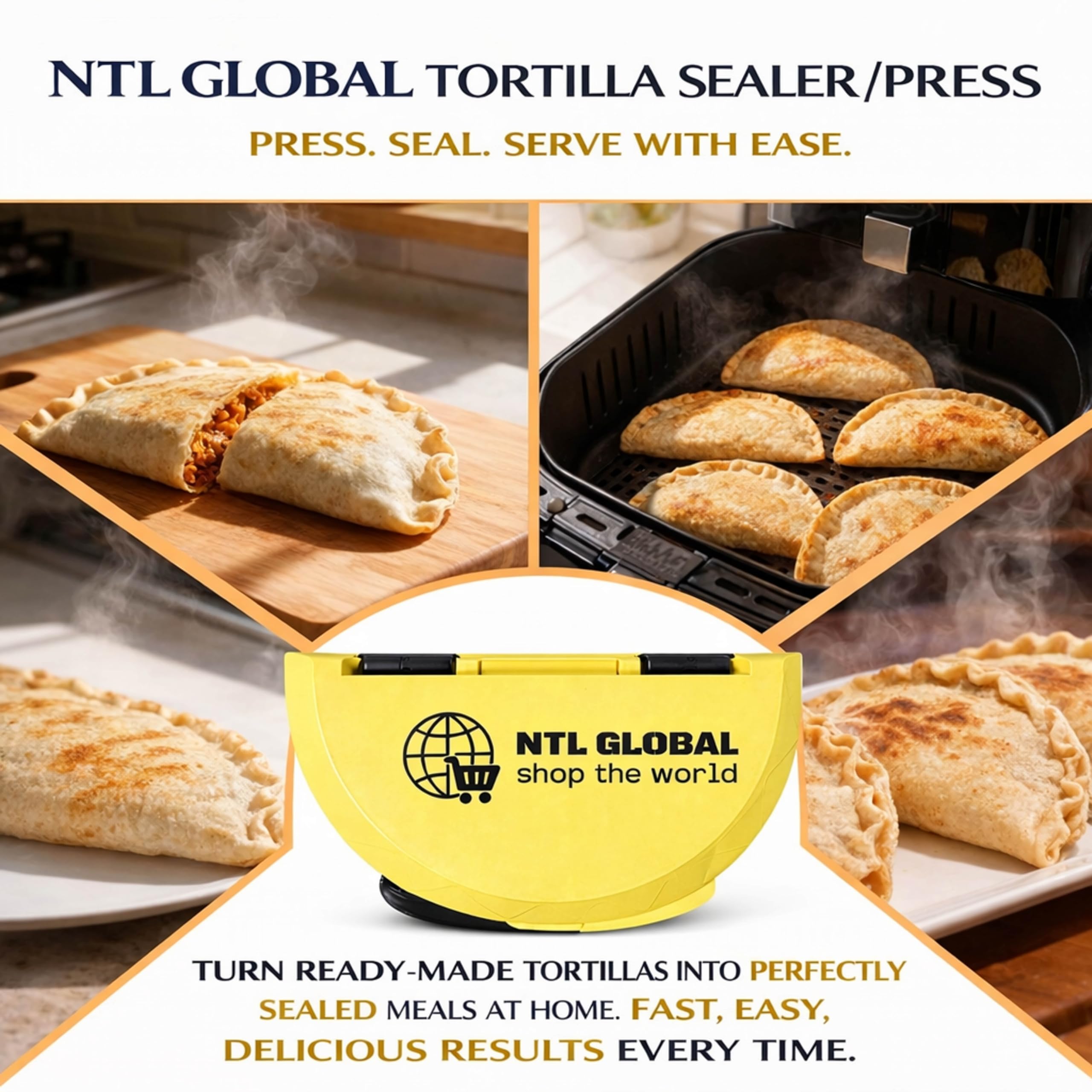 3-in-1 Tortilla Press - Quesadilla Maker & Taco Crimper -5 3-in-1 Tortilla Press - Quesadilla Maker & Taco Crimper -5