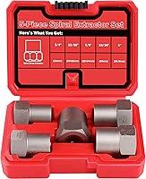 Vista 1 de Juego de 5 piezas de extractor de pernos de servicio pesado, juego de extractor de pernos de salida fácil de 1/2' Juego de extractor de tuercas