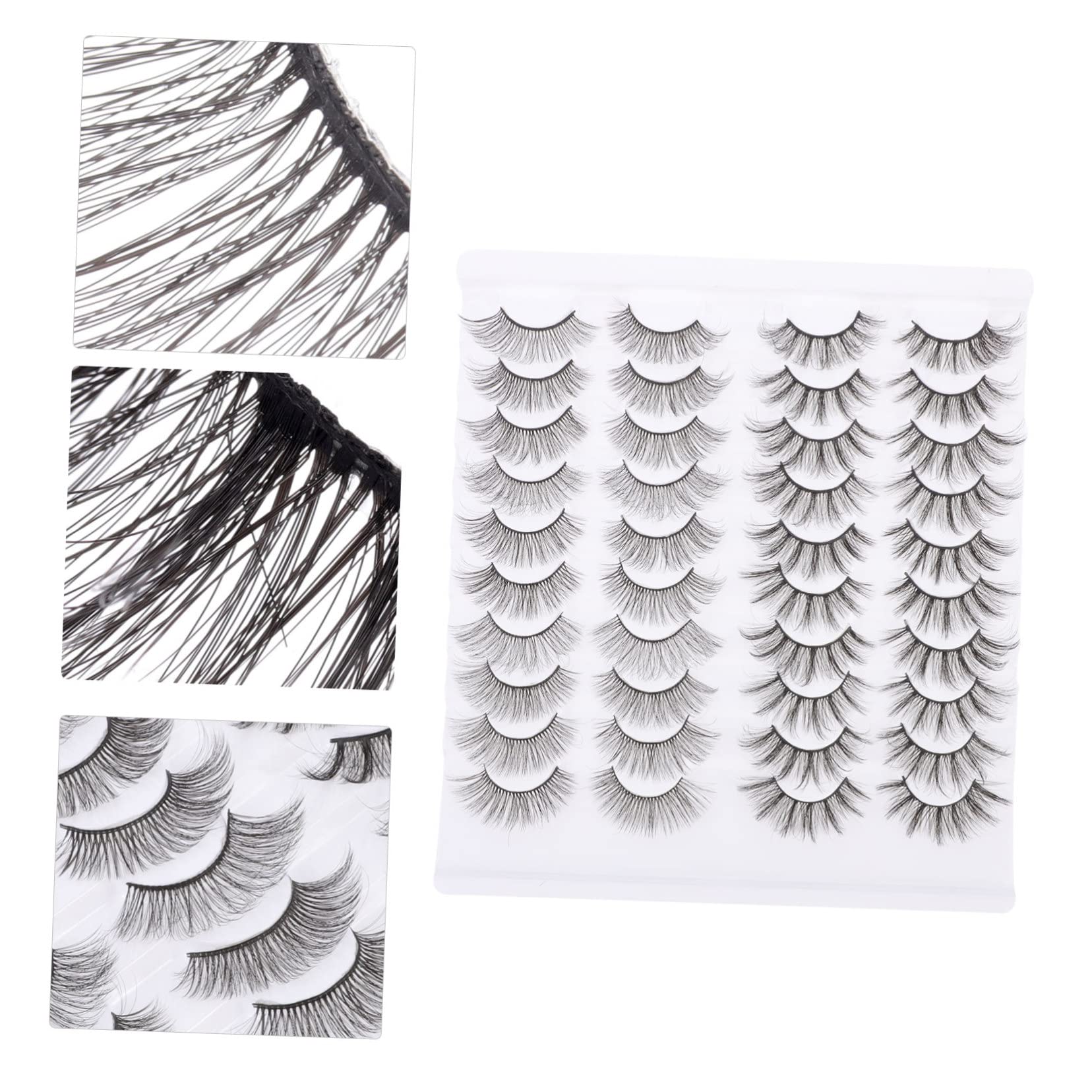 FRCOLOR 60paare Natürliche Wimpern Flauschige Falsche Wimpern Für Make-up Hochzeiten Und Fotoshootings Wiederverwendbare Für Augen
