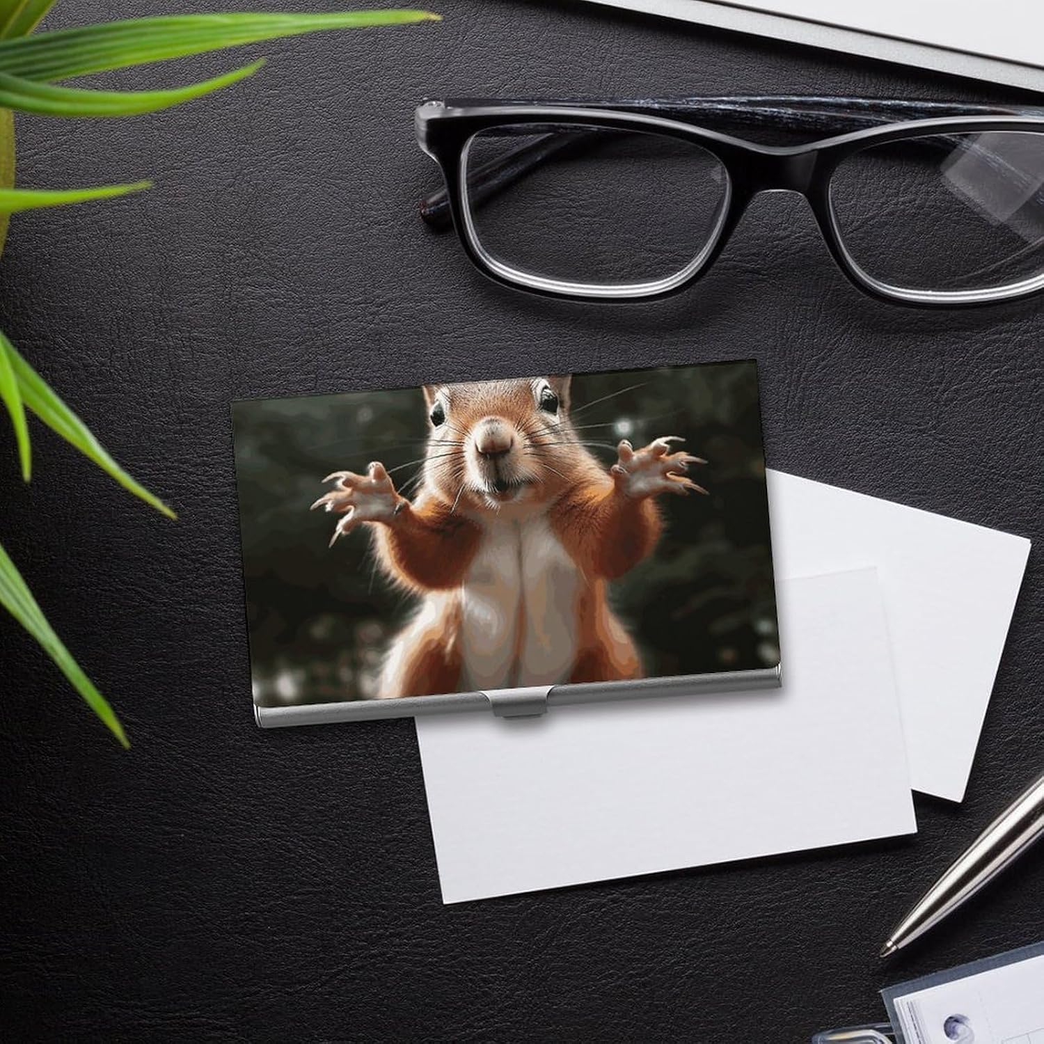 Squirrel Funny Animal Metal Business Card Box, Credit Card Bag Buckle, Suitable for Men And Women to Carry Easily image 5