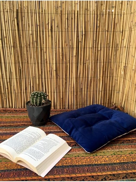 Bambu Çit, 1x5 m, Kahverengi, Kamış Hasır Bahçe Çiti