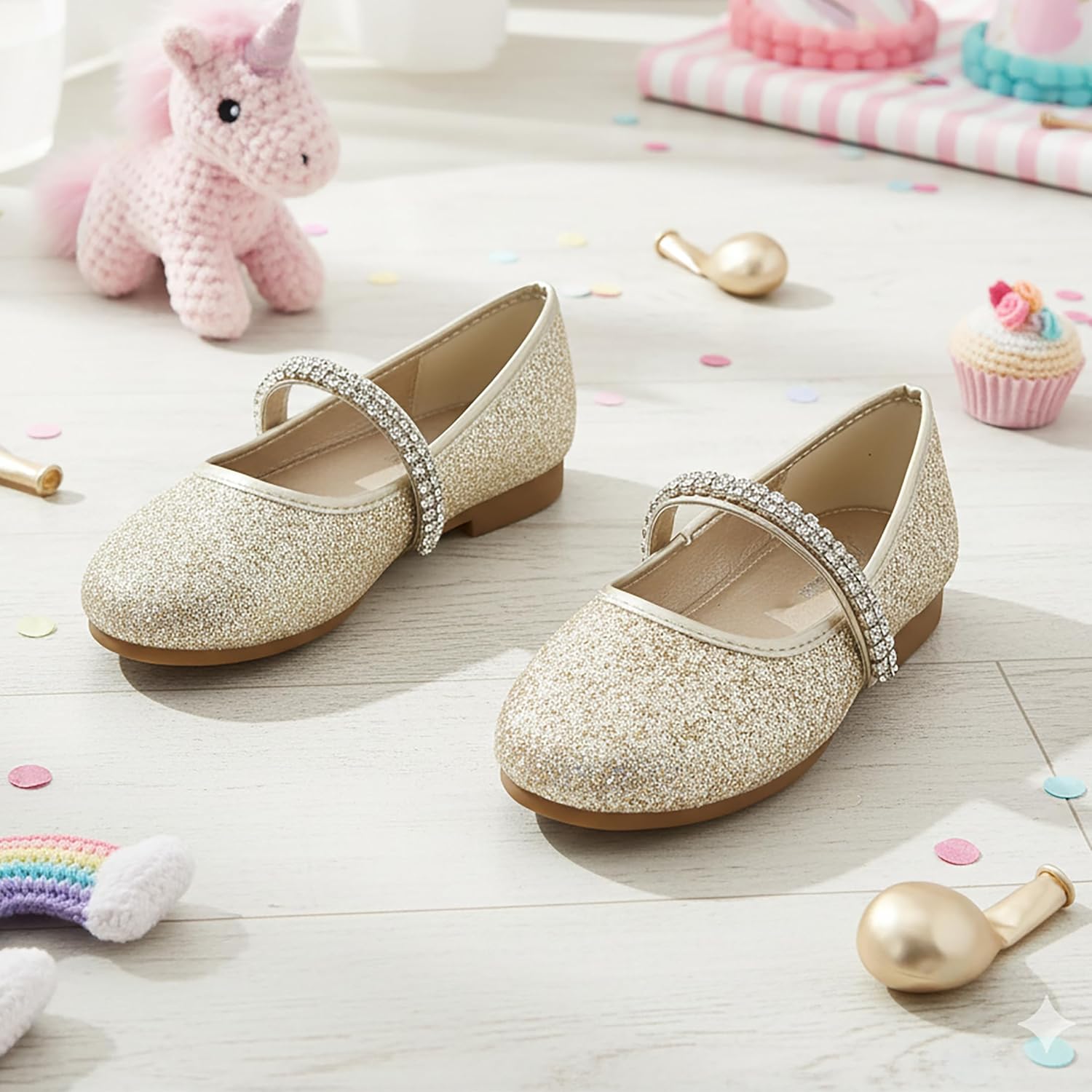 Nova Utopia Light Up Toddler Little Girls Dress Ballet Mary Jane Bow Flat Shoes - Image 6