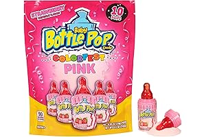 Baby Bottle Pop Colorfest Individually Wrapped Pink Strawberry Party Pack