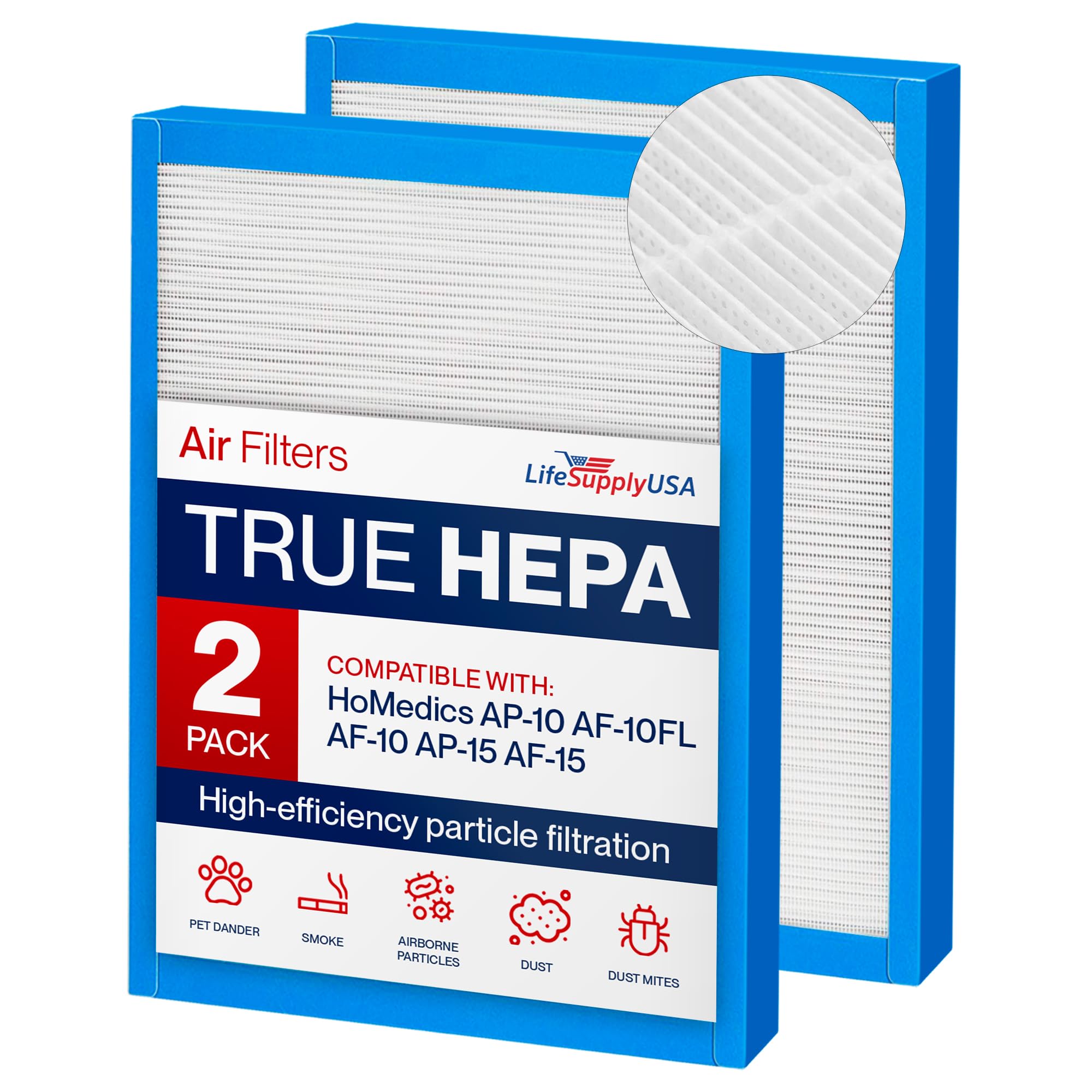 AF-10FL AF-15FL True HEPA Filter for HoMedics AP-10 AF-10 AP-15 AF-15 Purifiers