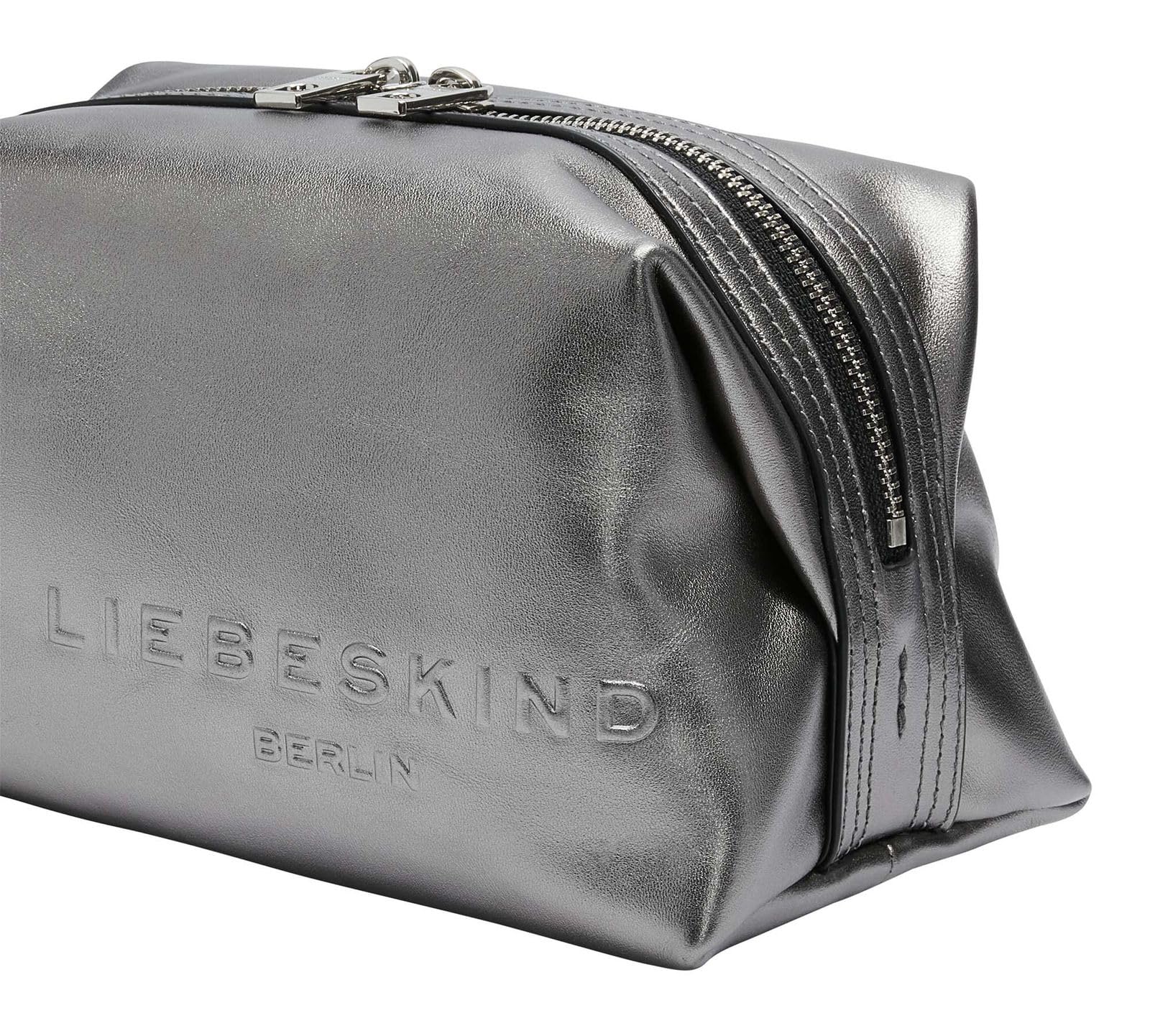 LIEBESKIND BERLIN Utensilientasche Kulturbeutel Elvira Silver Stone Pouchette Beauty Silver Stone grau