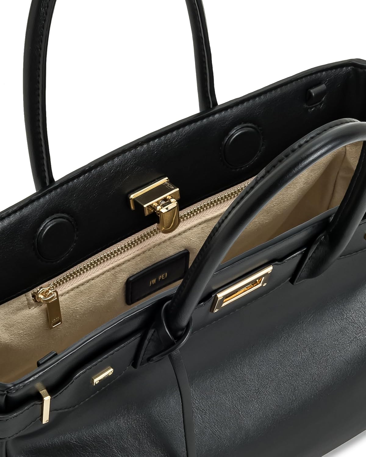 JW PEI Women's Ziva Metal Lock Decoration Tote Bag - Image 4