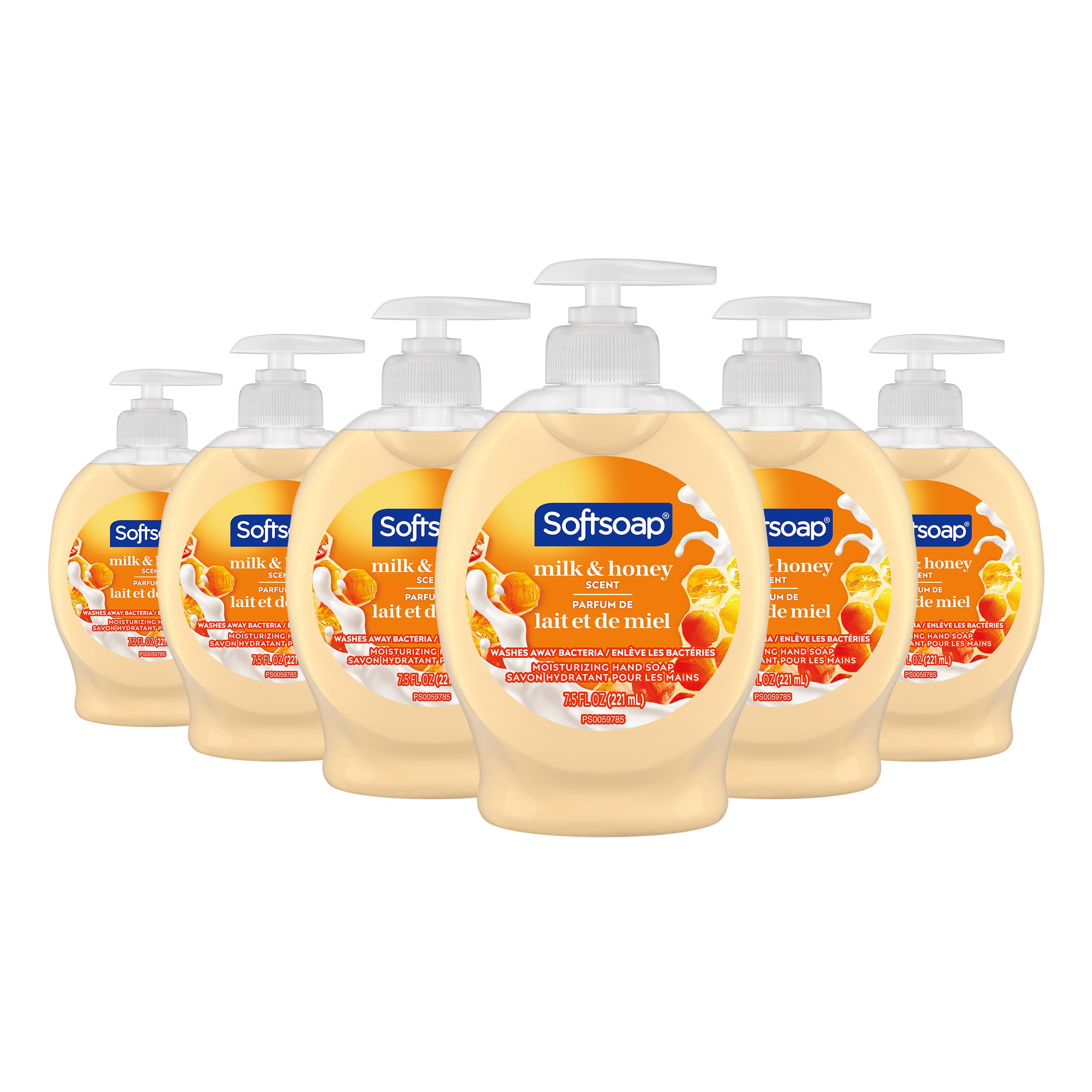 Softsoap Liquid Hand Soap, Milk and Honey - 7.5 fluid ounce (Pack of 6)