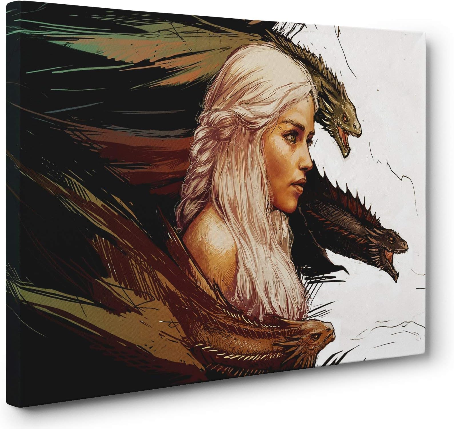 Game of Thrones Daenerys Gallery Canvas Wall Art Print (Ready to Hang) (12x18in.)