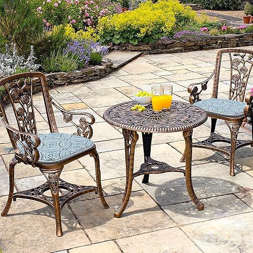 Miniatura 7 de TWLEAR Delancey Baltic - Cojines para sillas de interiores y exteriores, 16 x 17 pulgadas, cojines para sillas de patio con lazos, para todo tipo de