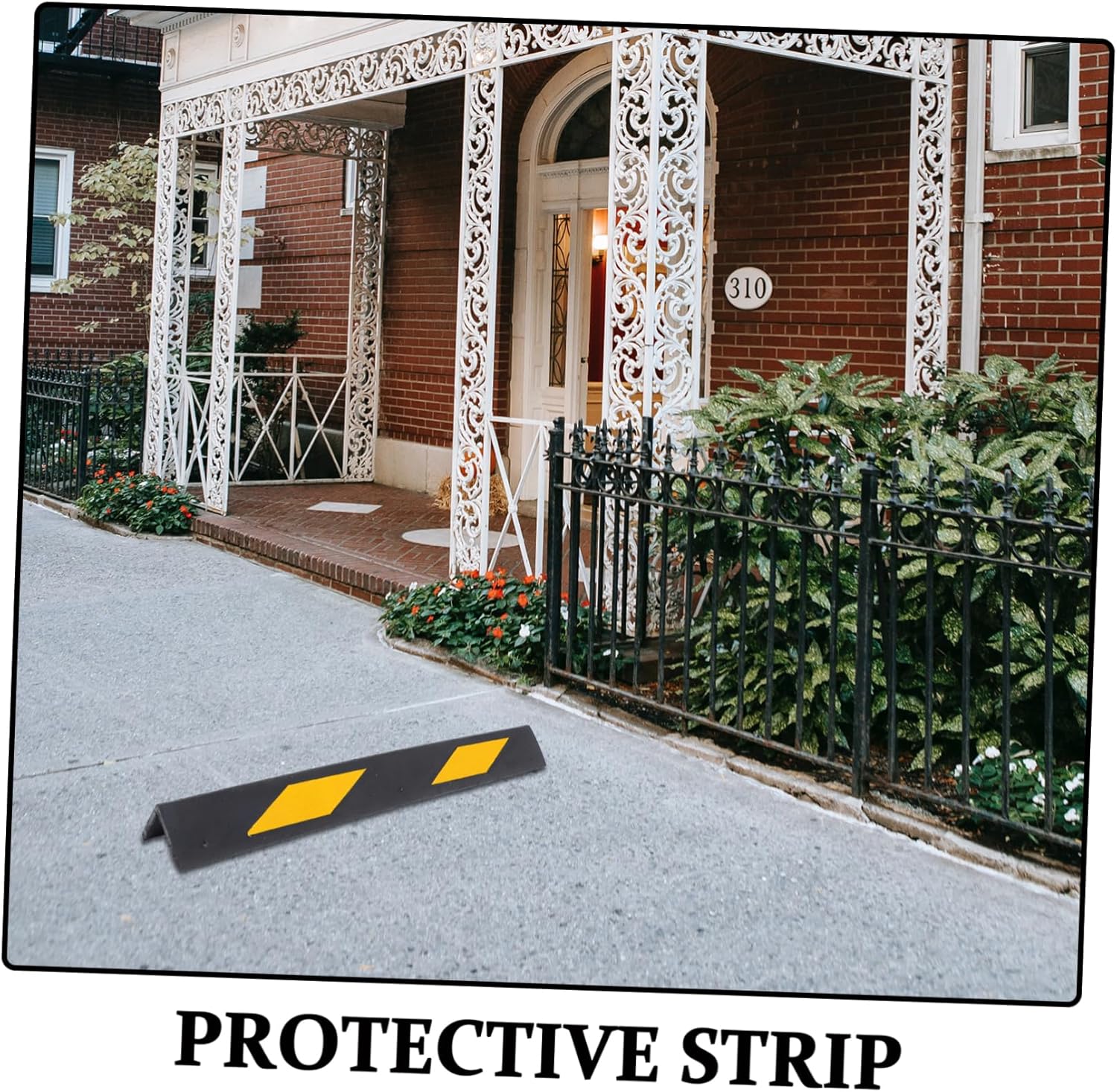 Reflective Wall Corner Guard Strips Durable Rubber Car Parking Stoppers for Indoor Outdoor Use Easy Installation with Self Adhesive Backing Protects Vehicle Garage Walls