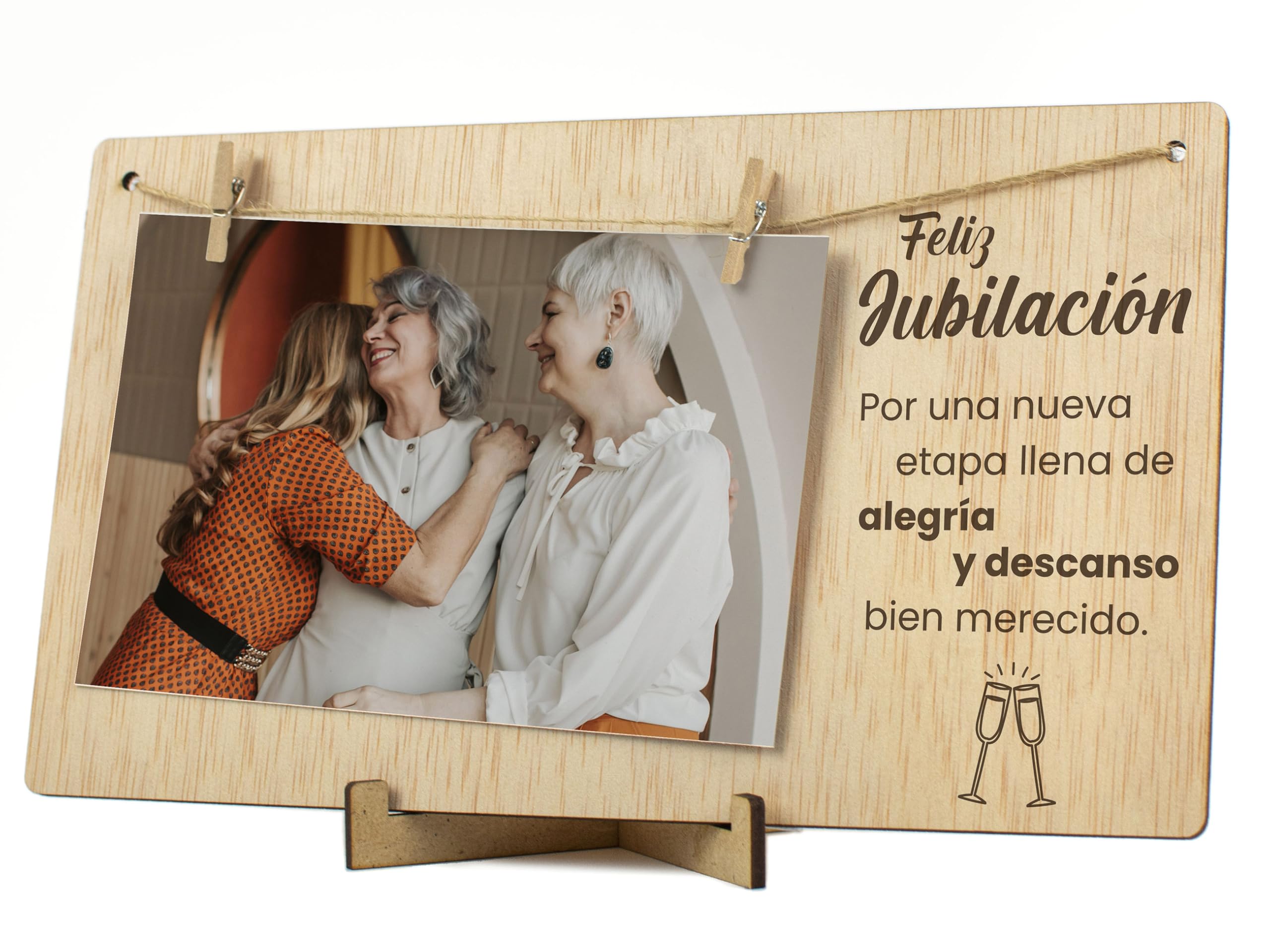 CONTRAXT Marco de Fotos Mama Dia de la Madre. Colgar fotos con pinzas madera natural ideas regalos detalles para mama postal madre primeriza wonderful original (Madre ES) — view 47
