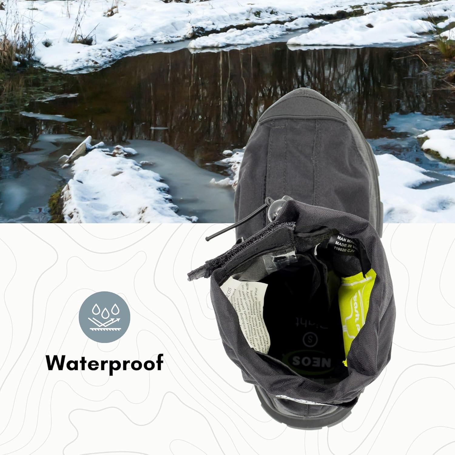 NEOS Voyager™with Heel Overshoe + Glacier Trek™ SPK Cleats Size Small(M) - Image 2