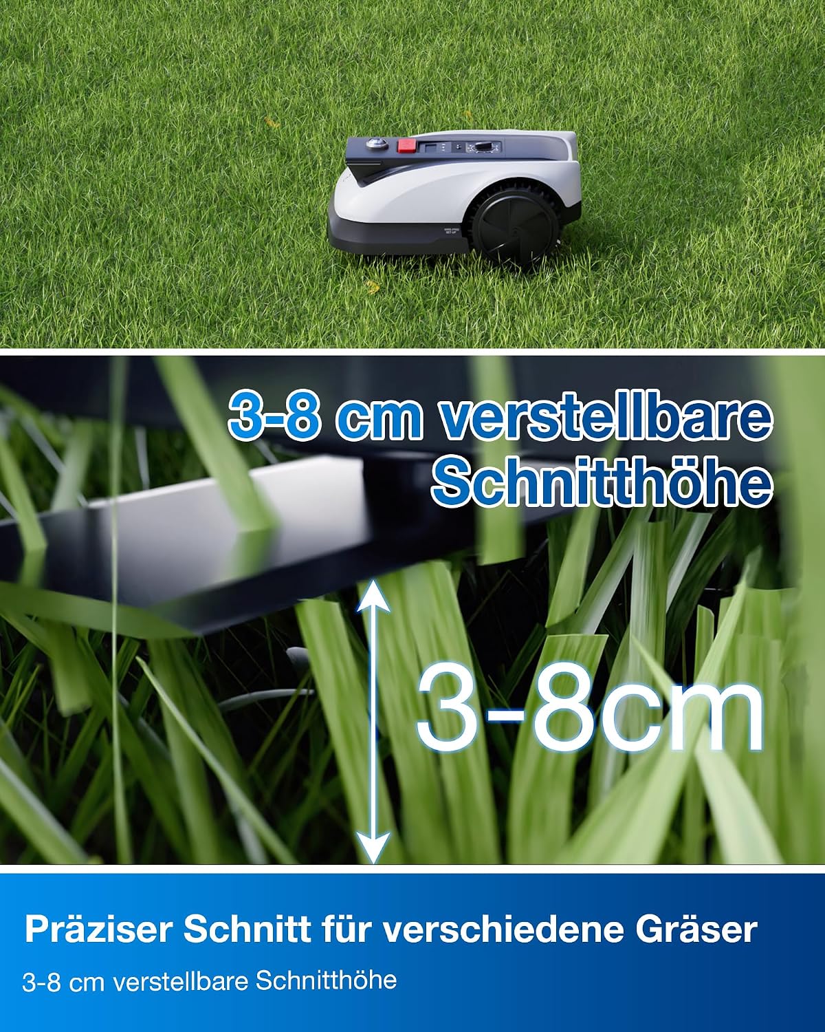 ECOVACS Goat O500 Panorama Mähroboter ohne Begrenzungskabel, 500 m², Auto-Kartierung Rasenmähroboter, Setup-frei, LiDAR-unterstützte visuelle Navigation, passiert 0,7m... – Bild 7