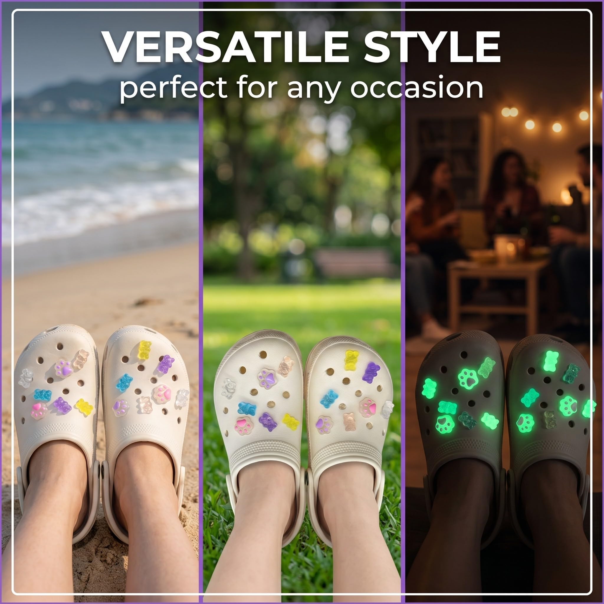 GXGM Charms Luminosi a Gatto per Scarpe, Decorazioni per Crocs, Zoccoli e Sandali, Accessori Fosforescenti Kawaii, Shoe Charms Glow, Regalo per Amanti dei Gatti, Look Personalizzato