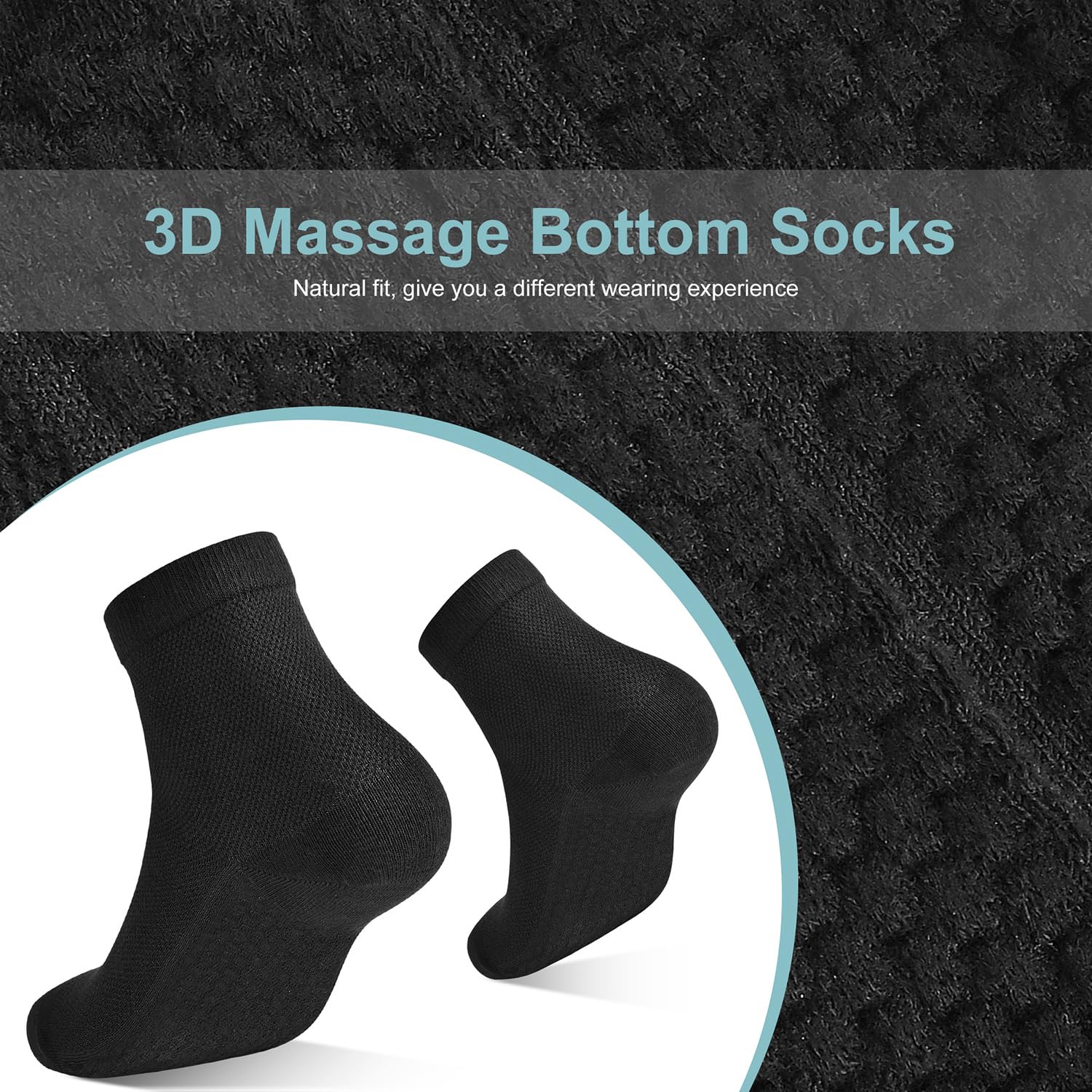 Gogogoal 6-paia Calzini da quarto in cotone Uomo Donna, antiodore traspiranti, Leggero crew Calze corsa commercio casual lavoro 36-42 43-49 Primavera Estate Autunno