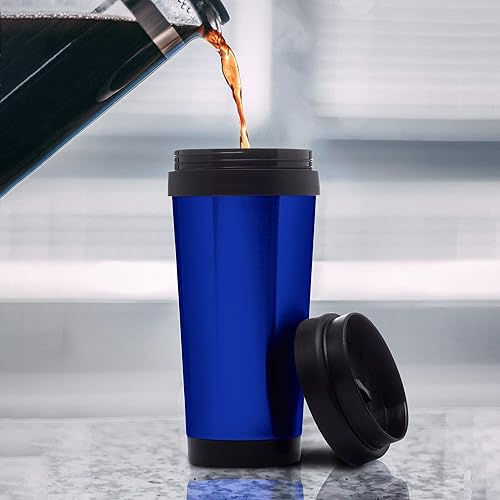 Miniatura 51 de Tazas de viaje de acero inoxidable con aislamiento personalizado, 16 onzas, juego de 50, paquete personalizado a granel, perfectas para café helado
