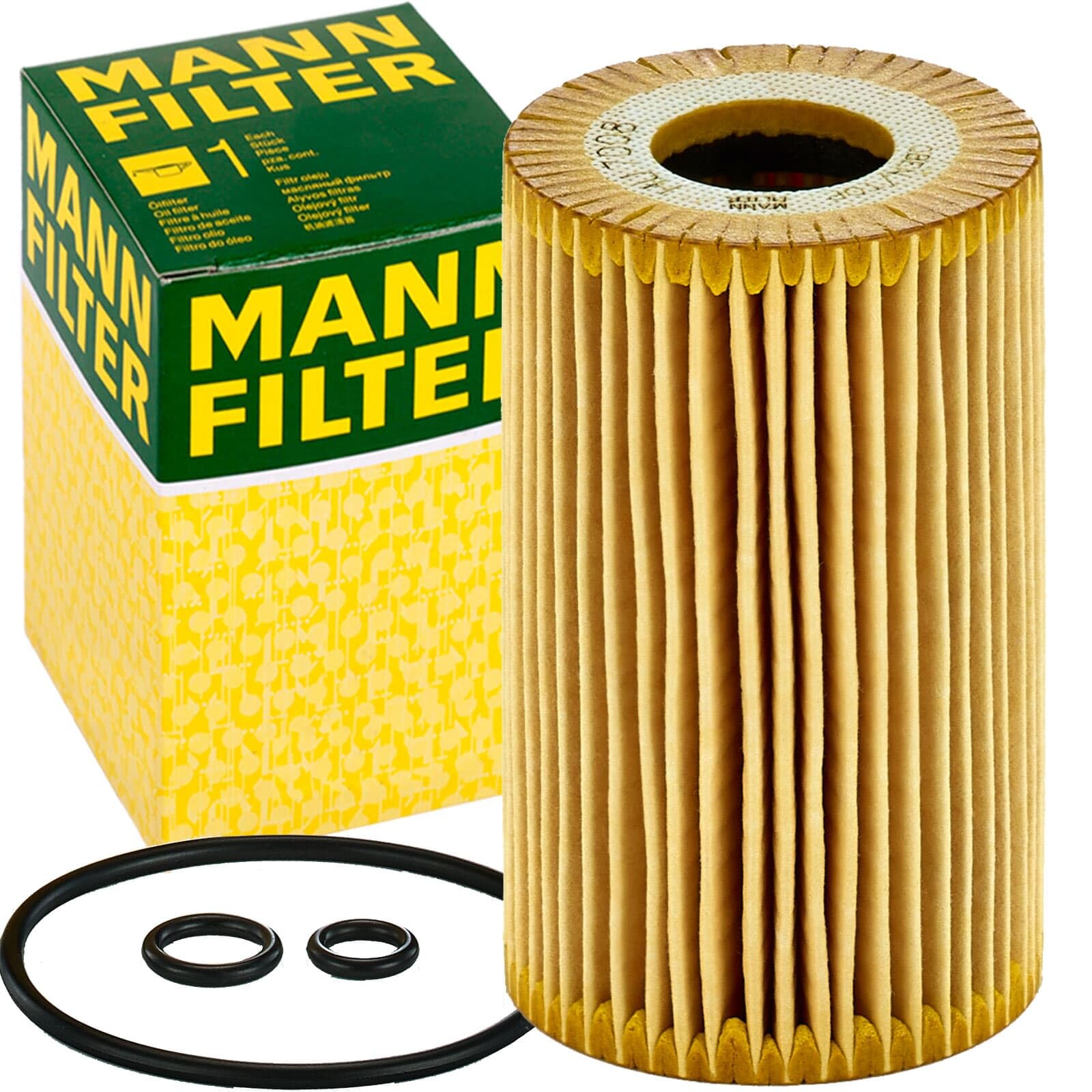 Mann Ölfilter 5W-30 Öl | HU7008Z (OX388D)+588.670.001+MN1801 5W-30 passend für Golf 5+6 Passat B6+B7 1.6-2.0 Tdi