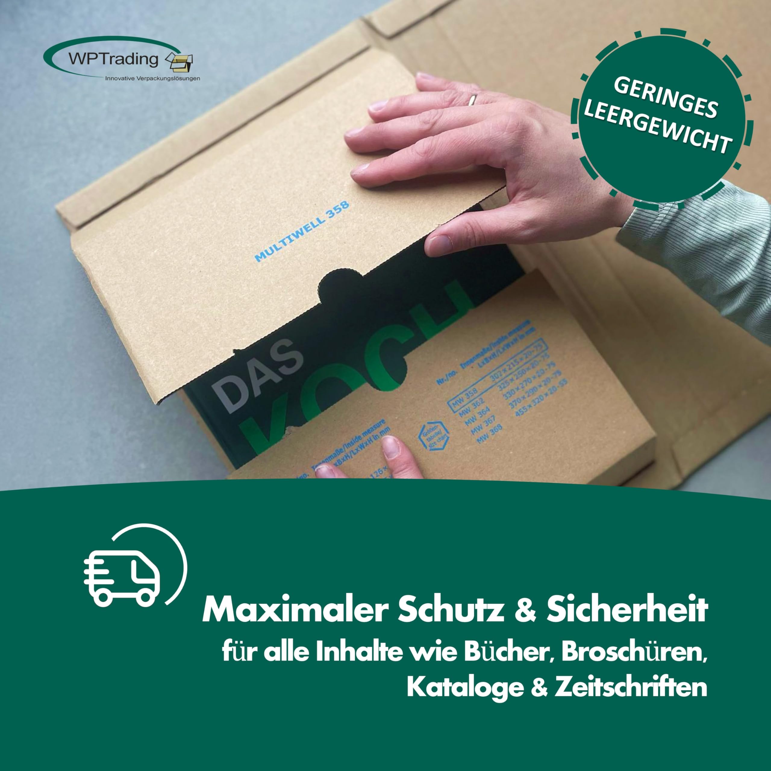 25 Stück Wellpappe Buchverpackung DIN A5 217 x 155 x 50 mm (MW352E) selbstklebend in Braun - Buch Karton Versandtaschen für Büchersendung reißfest - Bücher Warensendung Versandverpackung