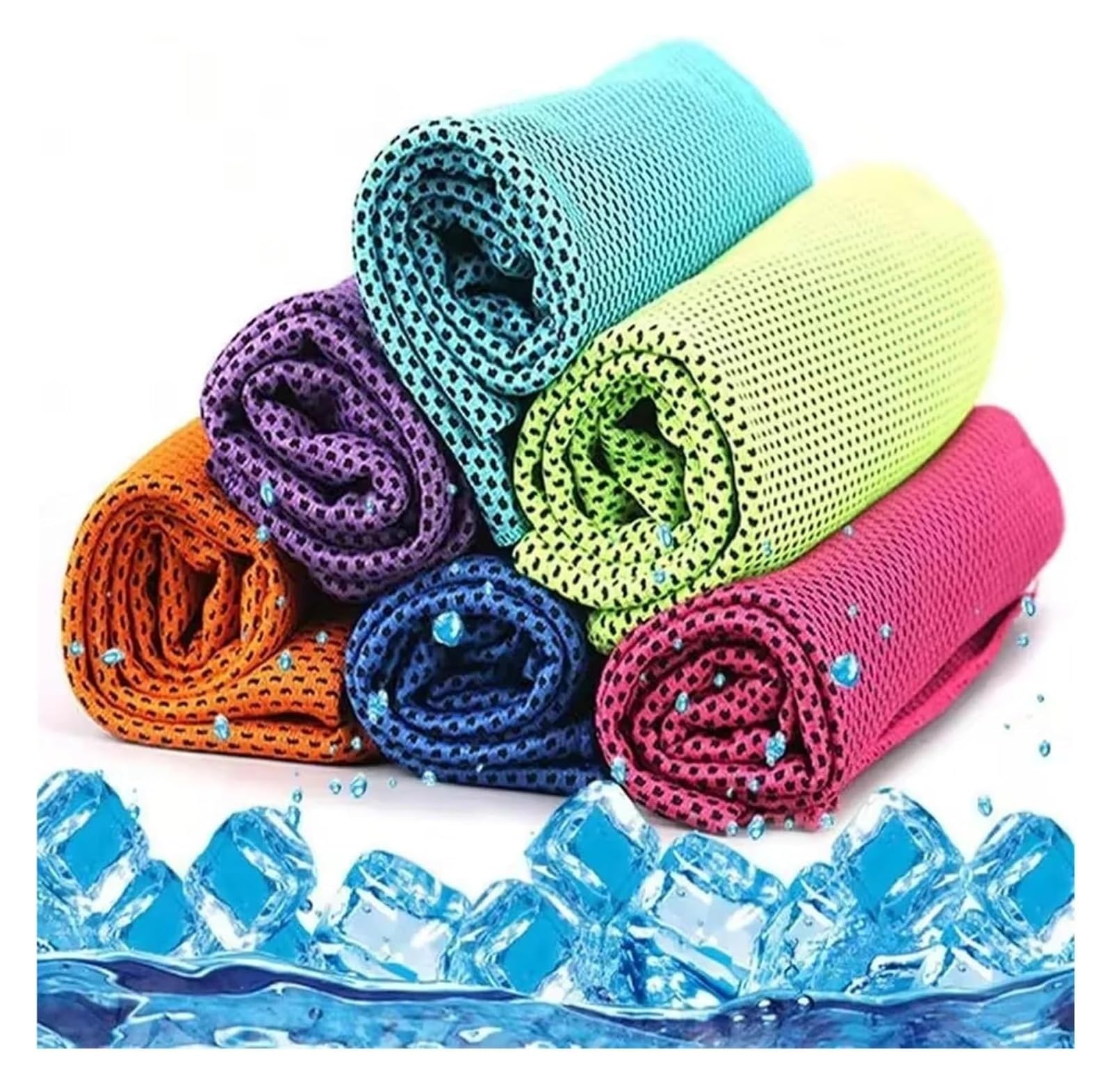 Asciugamano rinfrescante in tessuto in microfibra | Multicolor: for Sport E Fitness, 1/3/4 pz(Random Color 3pcs)