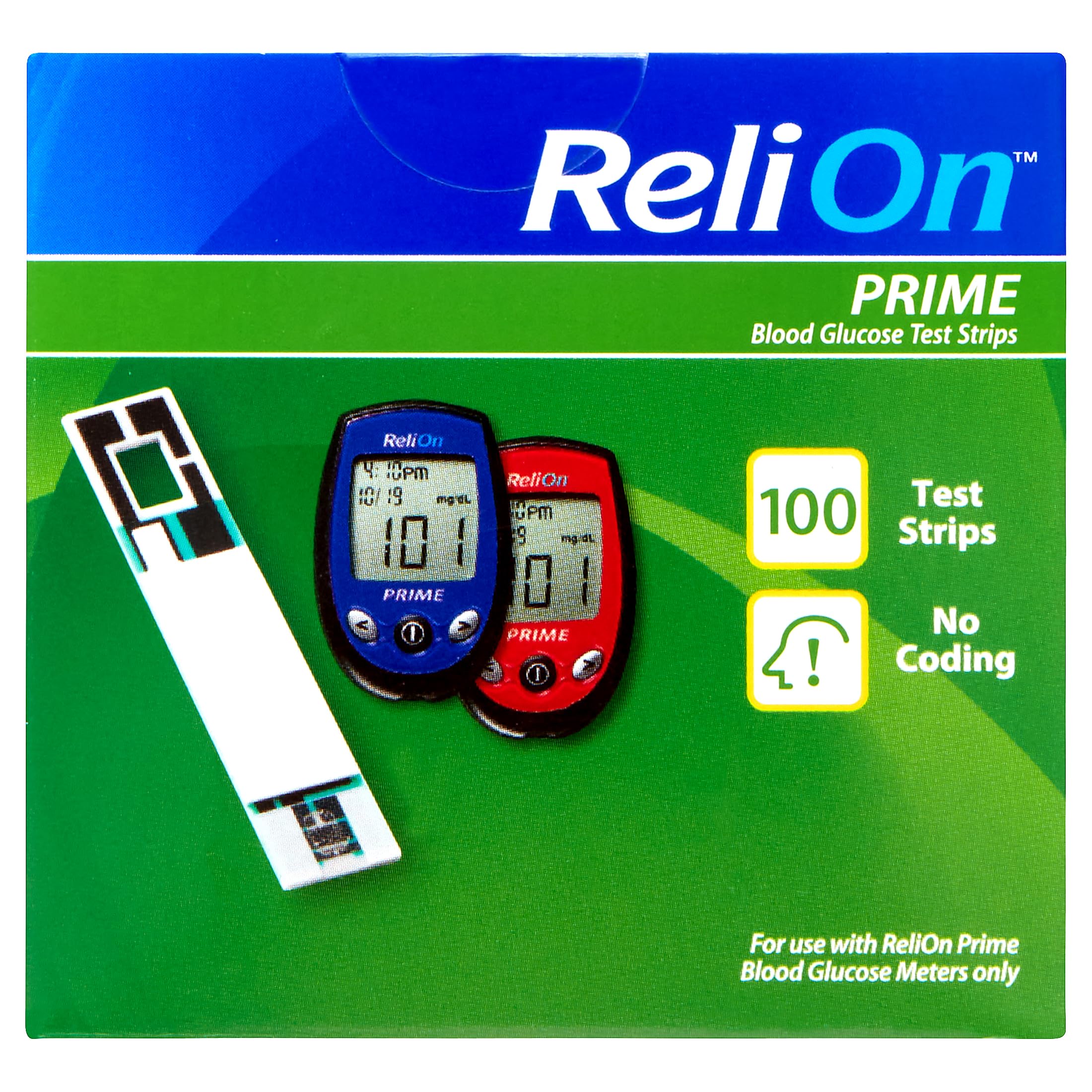 ReliOn Prime Blood Glucose Test Strips | Blood Glucose Test Strips |Test Strips for Diabetes| Blood Sugar Test Strips | Diabetic Test Strips | Reli On Test Strips 100 Count+ Sam'sTrade Diabetes Guide