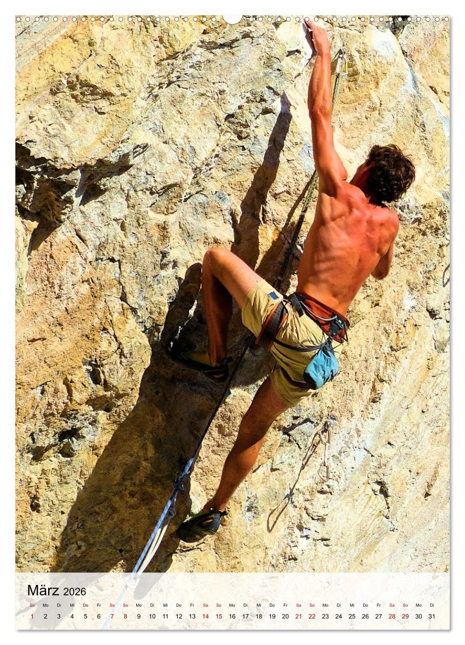 Klettern extrem auf Fels und Eis (Wandkalender 2026 DIN A2 hoch), CALVENDO Monatskalender: Spektakuläre Motive vom Klettern am Limit (CALVENDO Sport)