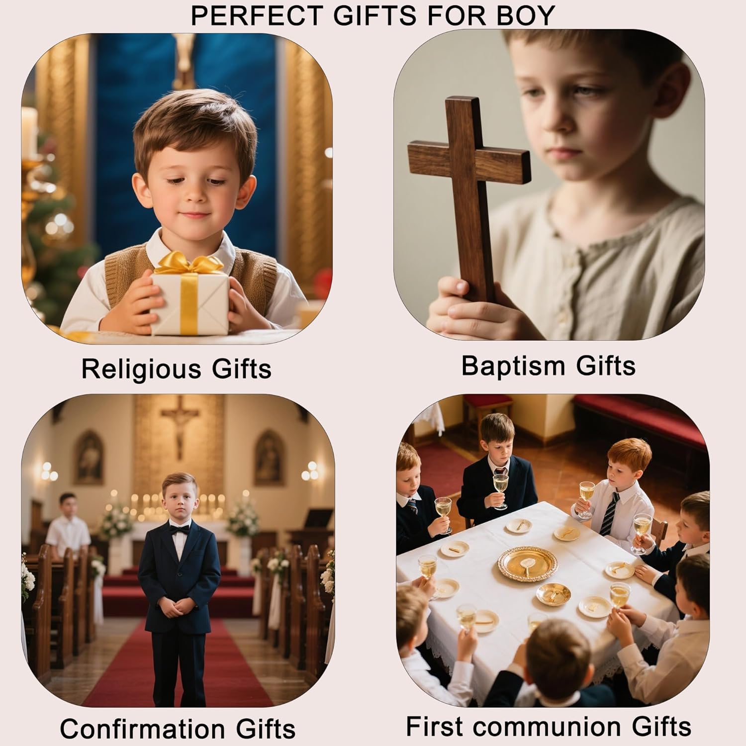 Easter Basket Stuffers-Cross Necklace Gifts for Boys,Small Cross Pendant Necklace Religious First communion Confirmation Baptism Jewelry Gifts - Image 6