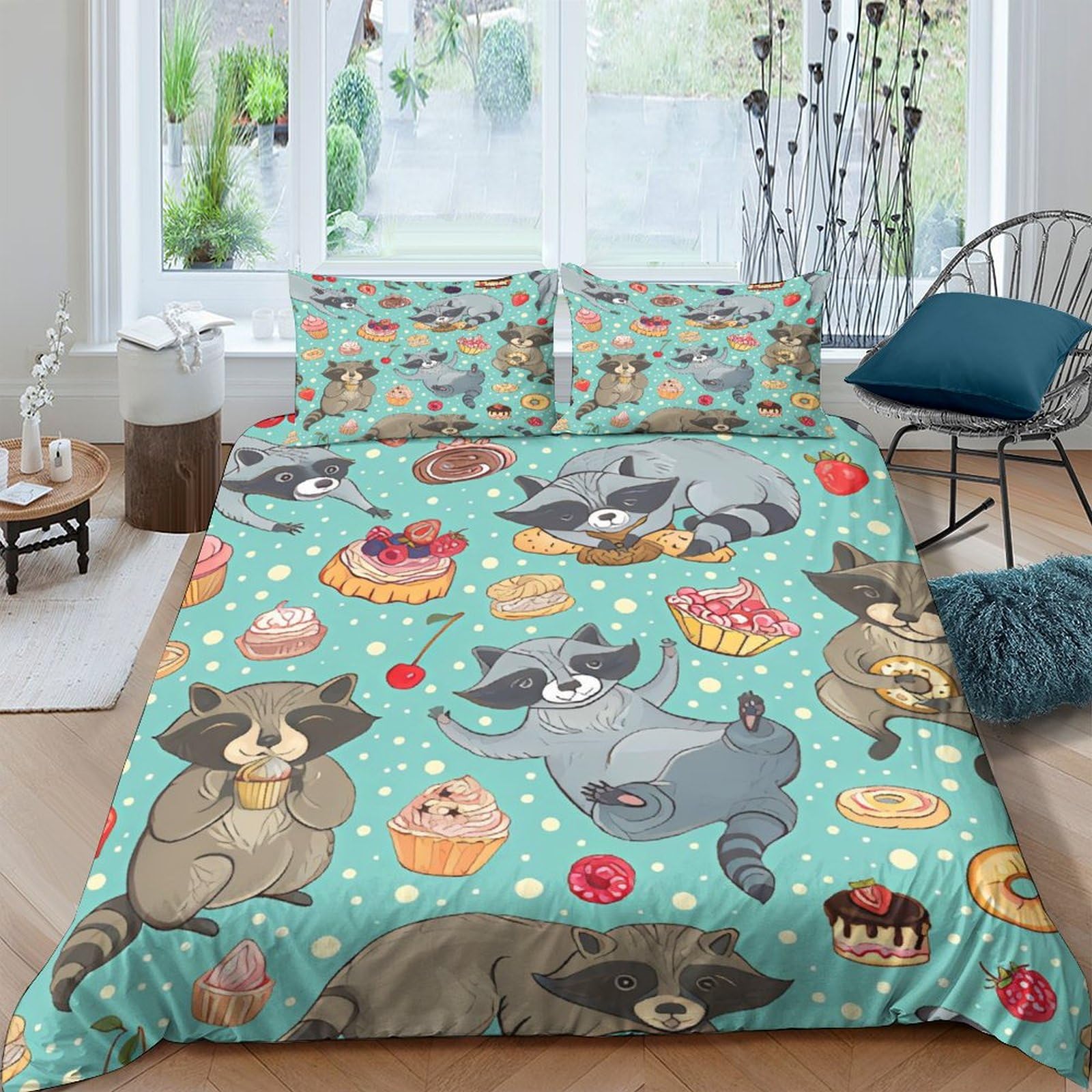 Parure de couette raton laveur 200x200 cm pour retrouver la douceur et l'insouciance de l'enfance