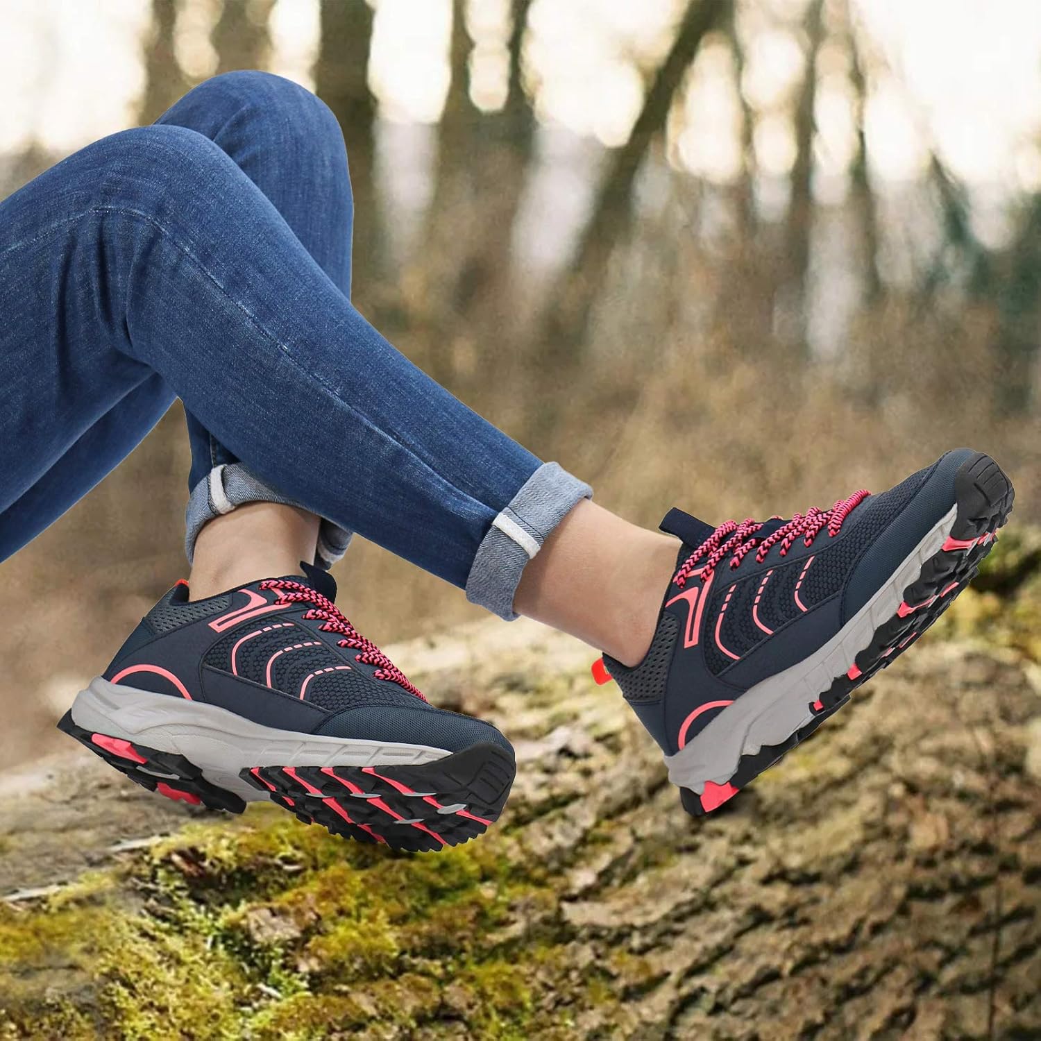  | JABASIC Womens Hiking Shoes Lightweight Outdoor Trekking Knit Shoes | Hiking Shoes