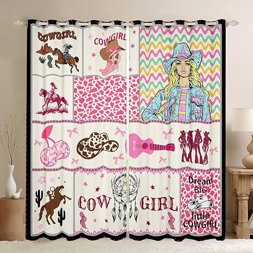 Miniatura 12 de Castle Fairy Daisy Florals Window Drapes 42" Wx63 L Hippie Flowers 50% Blackout Curtains for Kids Adults Women Bedroom Decor,70s Retro Floral Window