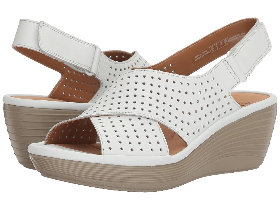 

Clarks Reedly Variel (White Leather) Women's Shoes
