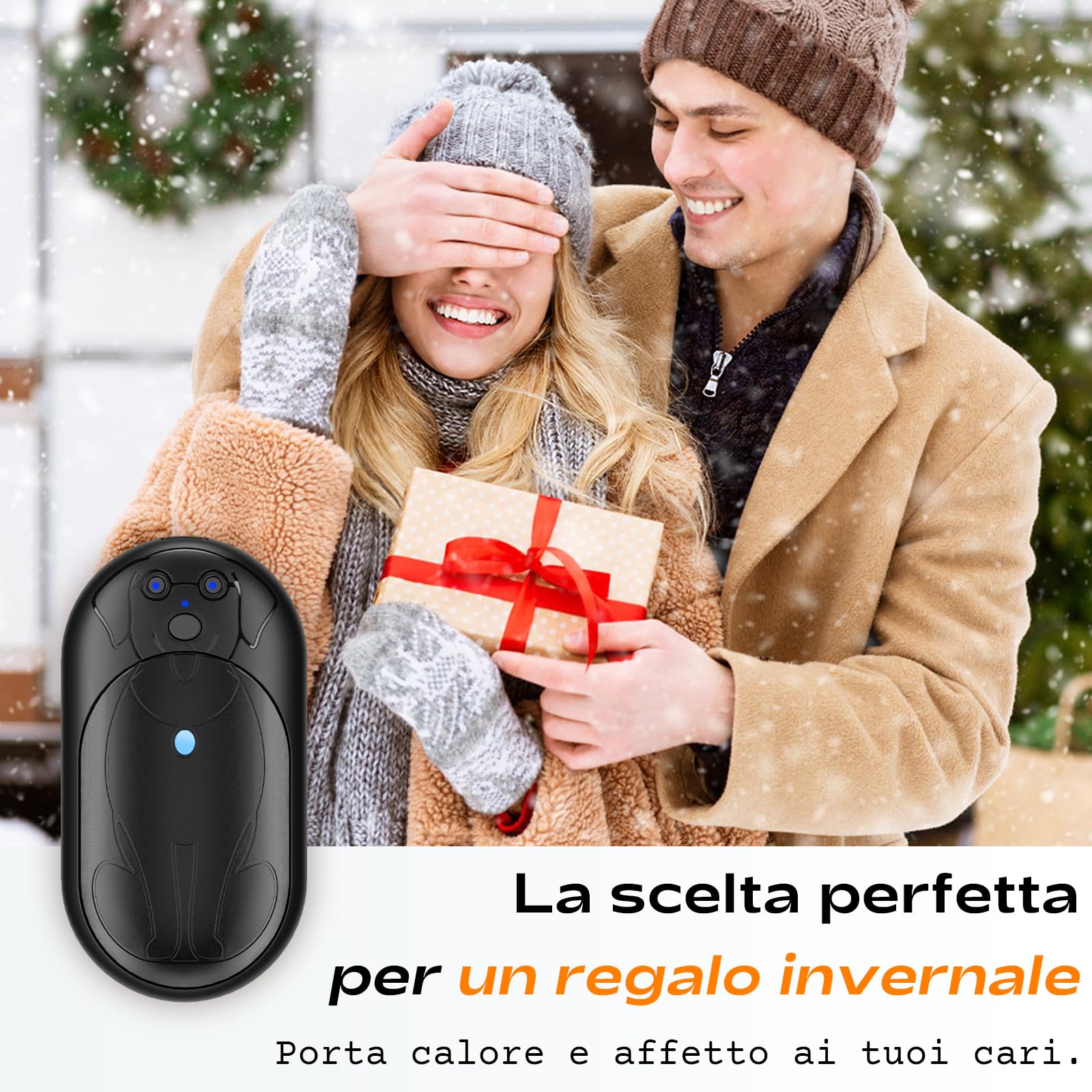 Lepwings Scaldamani ricaricabili 2 pezzi, batteria 6000 mAh a lunga durata, riscaldamento elettrico a 3 livelli, regalo invernale per uomini e donne, ideale per golf, caccia, escursionismo, attività