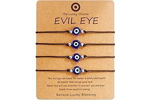 Evil Eye Bracelet Anklet Lucky Protection Handmade Adjustable Bracelet for Women Men Teens
