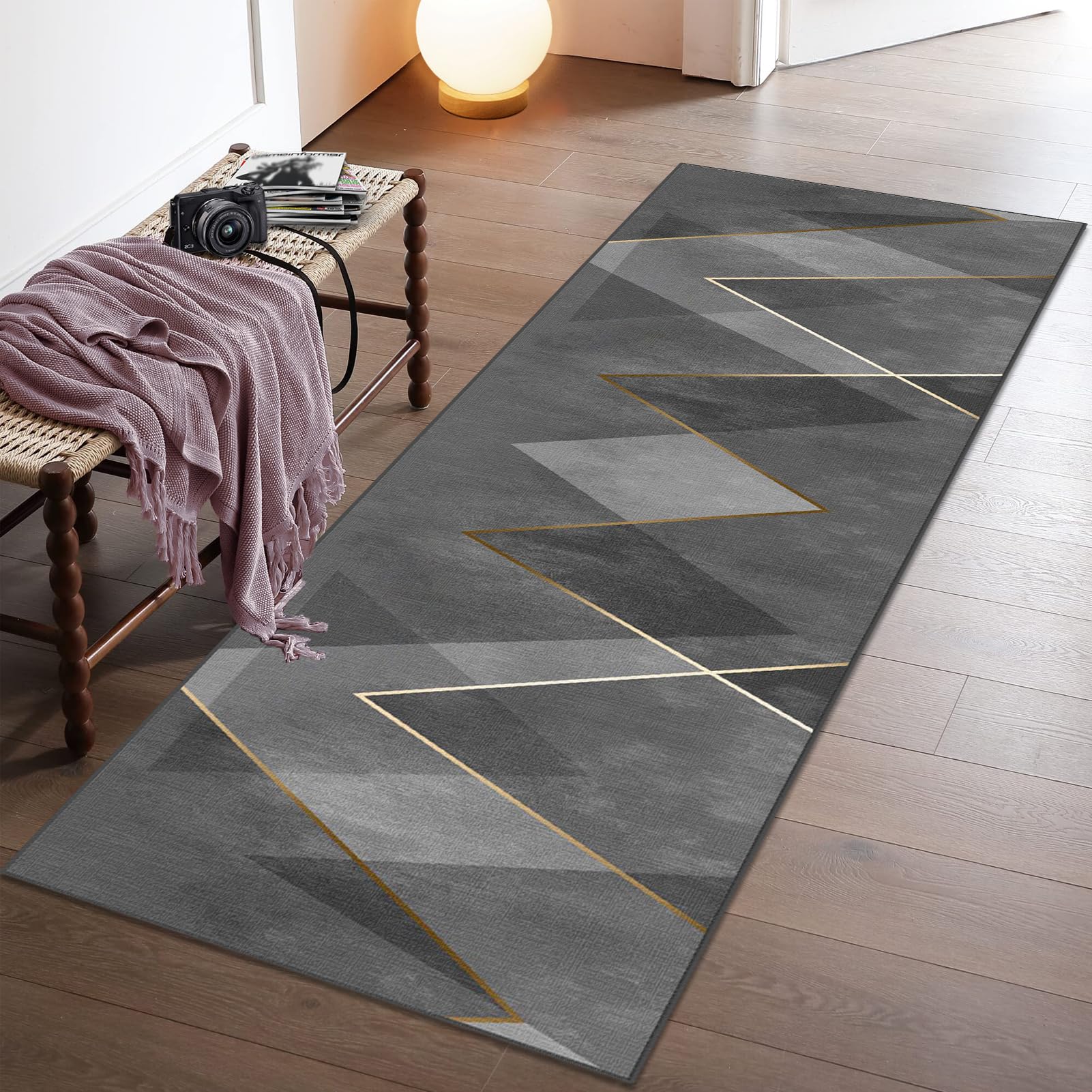 Non Slip Kitchen Runner Rugs Carpet Runners for Hallways Long Hall Carpet Runners Washable Carpet Floor Mat Entrance Runner for Hallway Entryway Absorbent Area Rugs for Laundry Room 80 x 130 cm